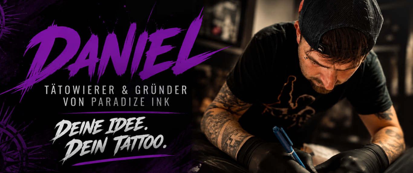 Daniel Rohmann | Paradize INK Daniel Rohmann - Tätowierer & Gründer Paradize INK Tattoo Mömlingen